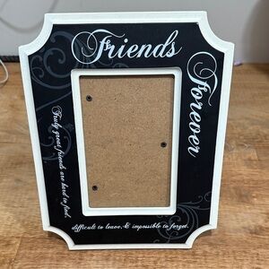 Elegant Black and White Friends Forever Photo Frame